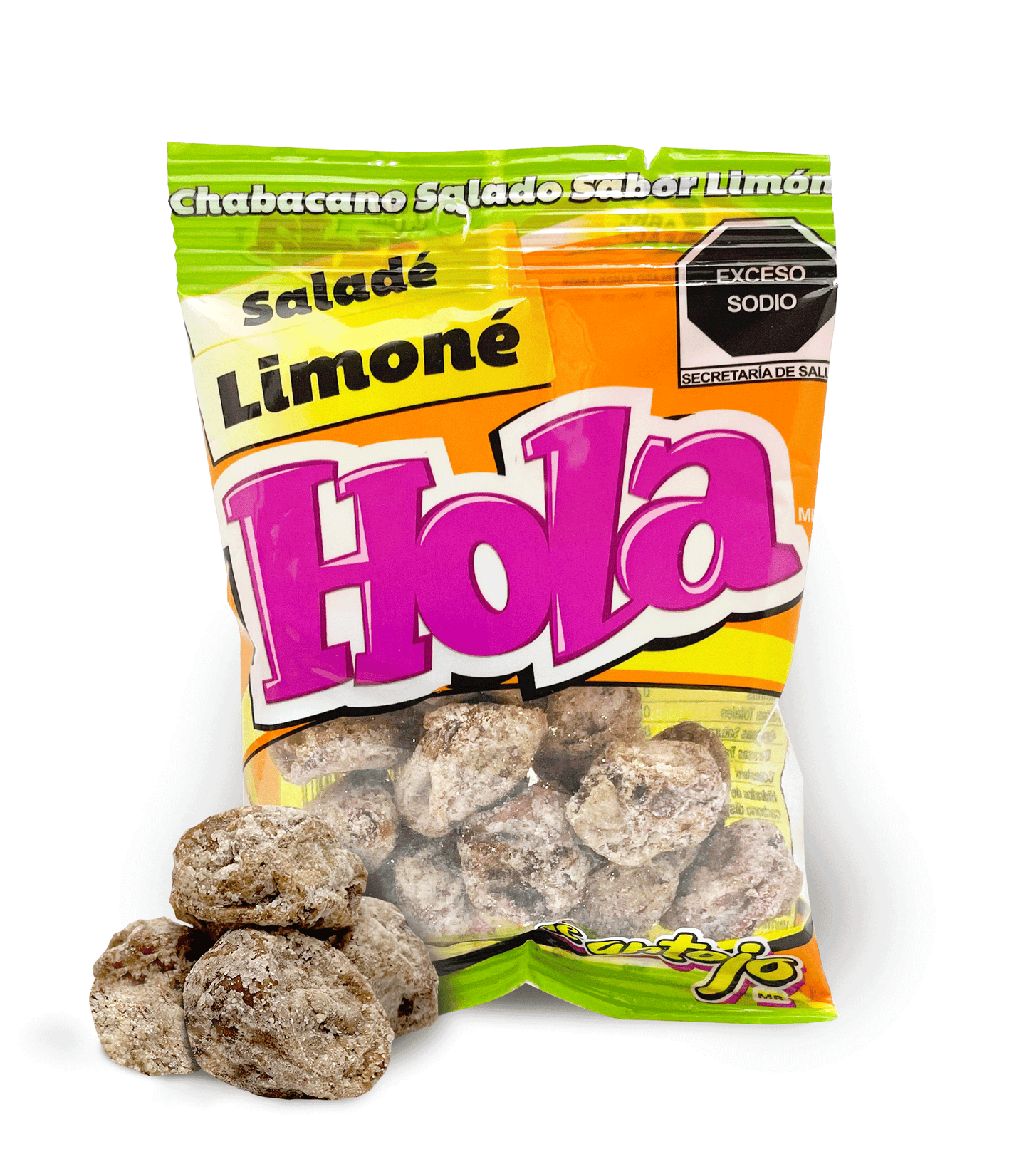 Hola Saladitos Limón 12ct – tangy lemon Mexican candy pack