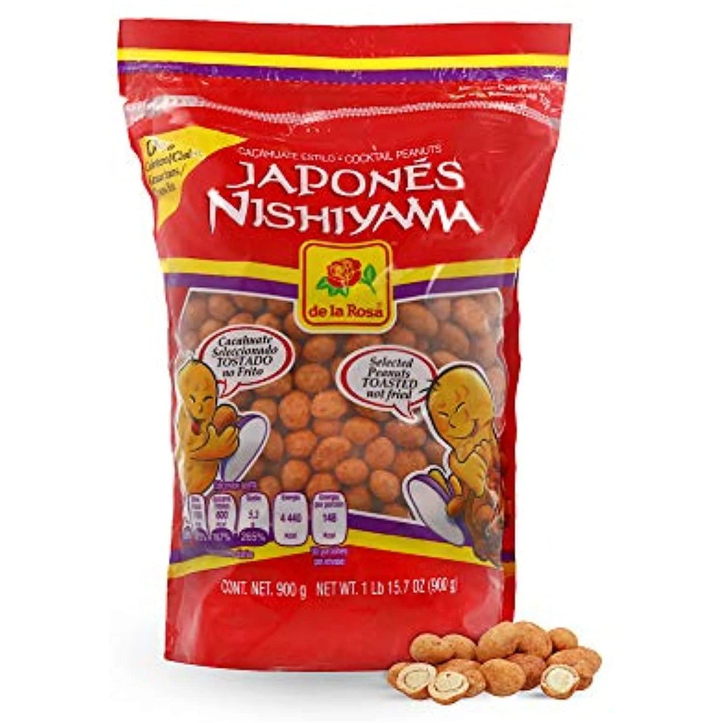 DLR Japones Nishiyama Cacahuate 900gr – crunchy coated peanuts Mexican candy