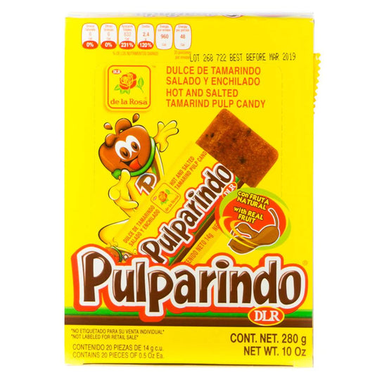 De La Rosa Pulparindo Original 20ct Tamarind Mexican Candy POS - Dulceria Mexicana "El Toto"