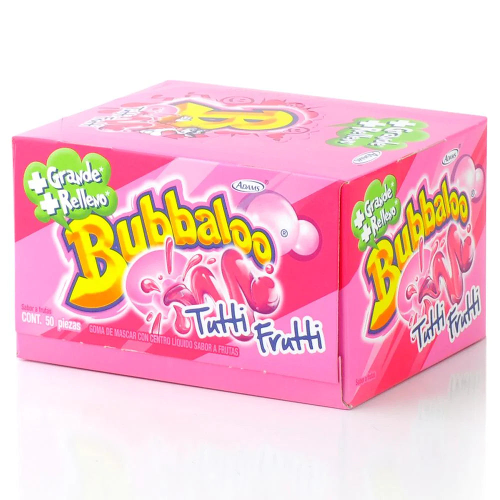 Bubbaloo Chicle Tutti Frutti / Mexican Bubble Gum 47ct Box