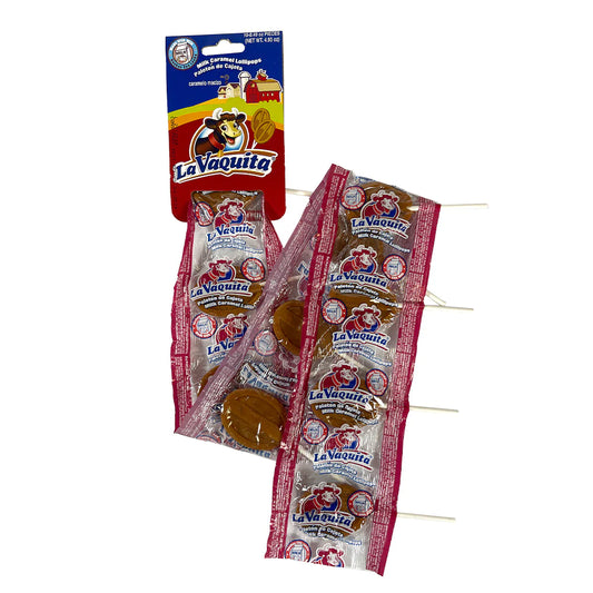 Canels Palet Vaquita Tira 9 ct Milk Candy Caramel Lollipop Mexican Candy POS - Dulceria Mexicana "El Toto"