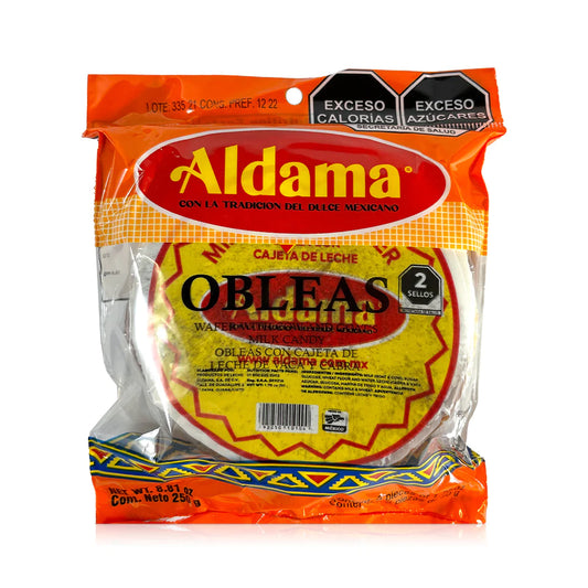 Aldama Oblea Mediana Cajeta/Milk Candy Mexican Candy 8.8oz 5ct POS - Dulceria Mexicana "El Toto"