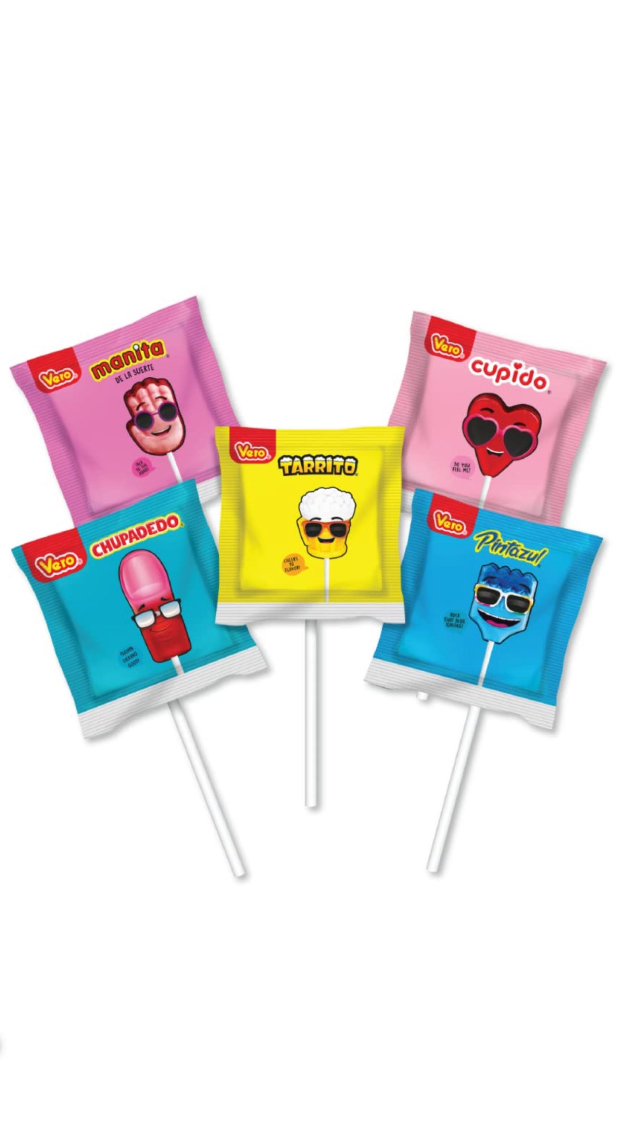 Vero Mix Paleta 20ct – assorted sweet Mexican lollipops variety pack with 5 flavors