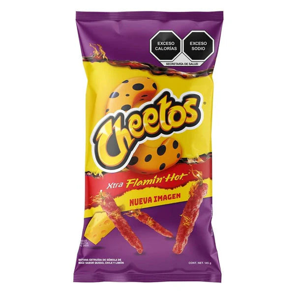 Cheetos Flamin' Hot 145gr – spicy Mexican cheese snack