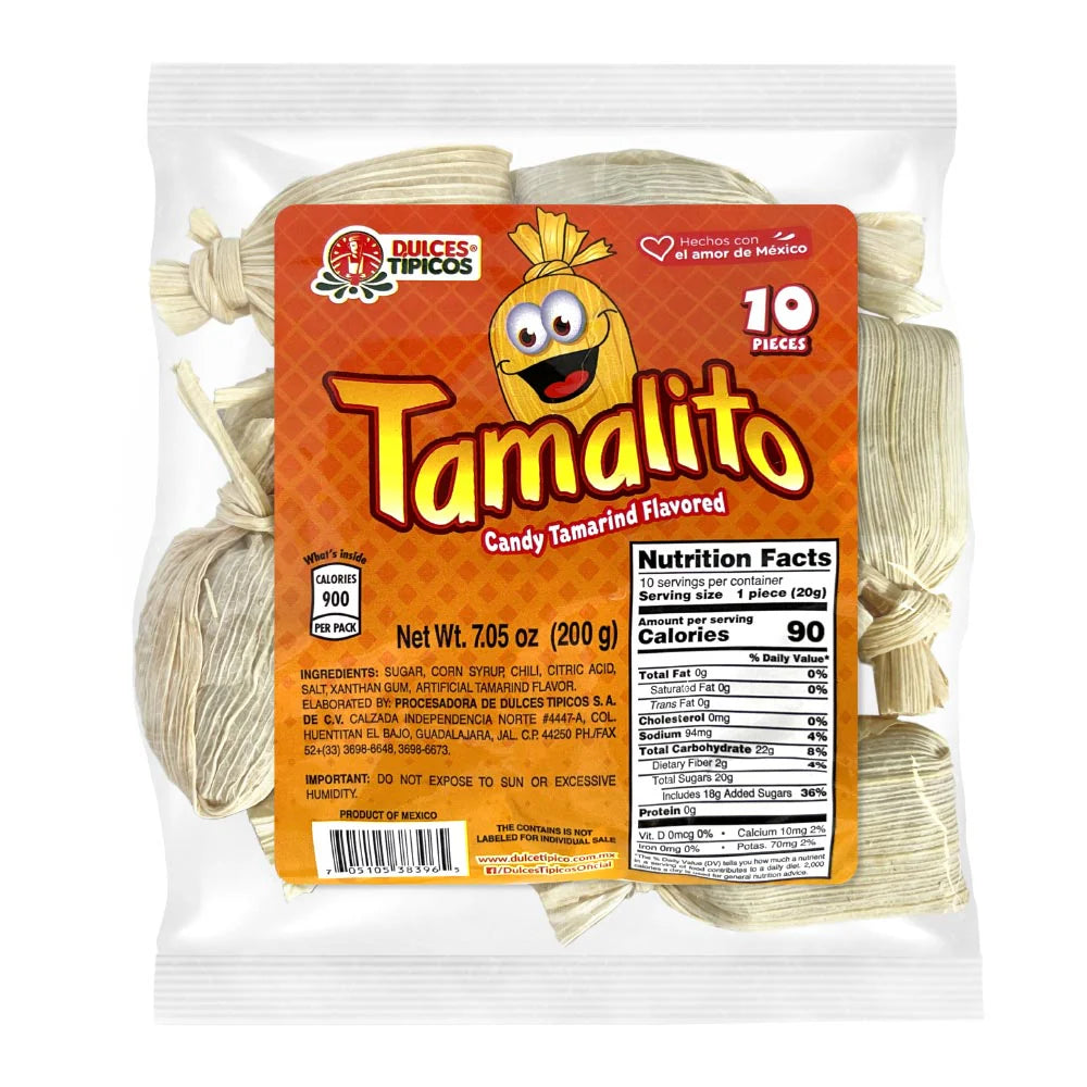 Tipicos Tamalitos Tamarind 10ct – traditional tamarind Mexican candy
