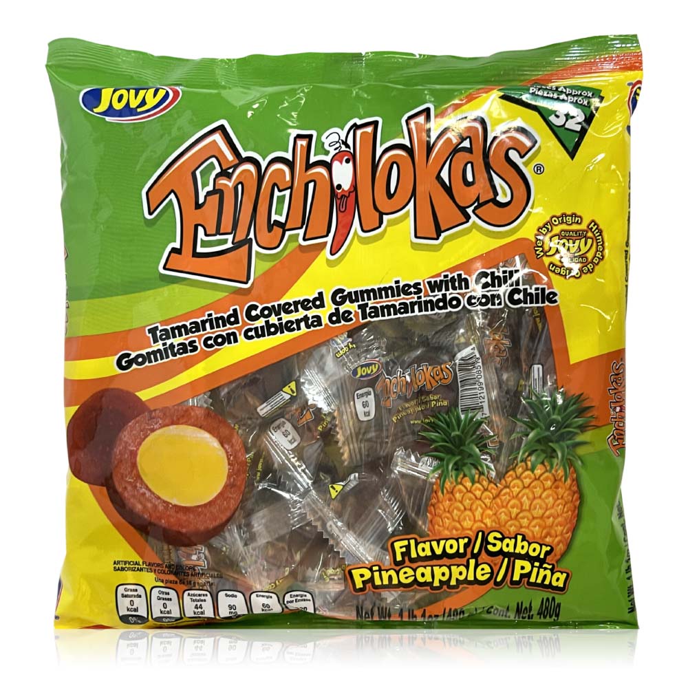Jovy Enchilokas Piña Pineapple 32ct – spicy pineapple gummies Mexican candy