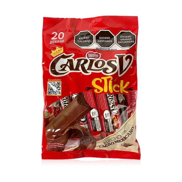 Nestle Carlos V Stick 20Ct – chocolate cookie stick Mexican candy