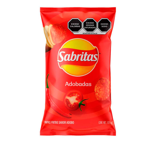 Sabritas Adobadas 105gr – spicy Mexican snack chips