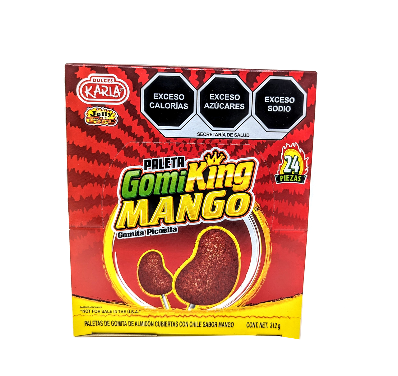 Karla Fire Kids 24ct – spicy mango gummy lollipops Mexican candy