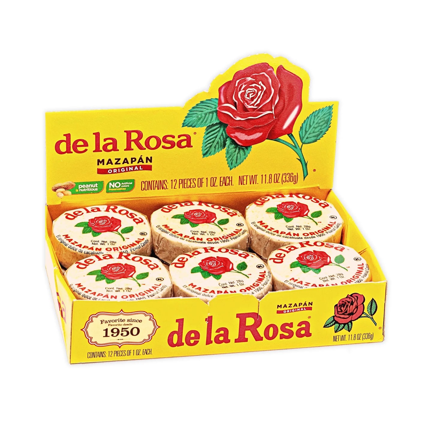 De La Rosa Mazapan 12ct – traditional Mexican peanut candy