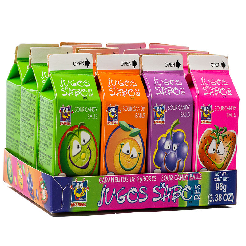 Anahuac Jugo De Frutas 12ct – Mexican fruit juice candy packs