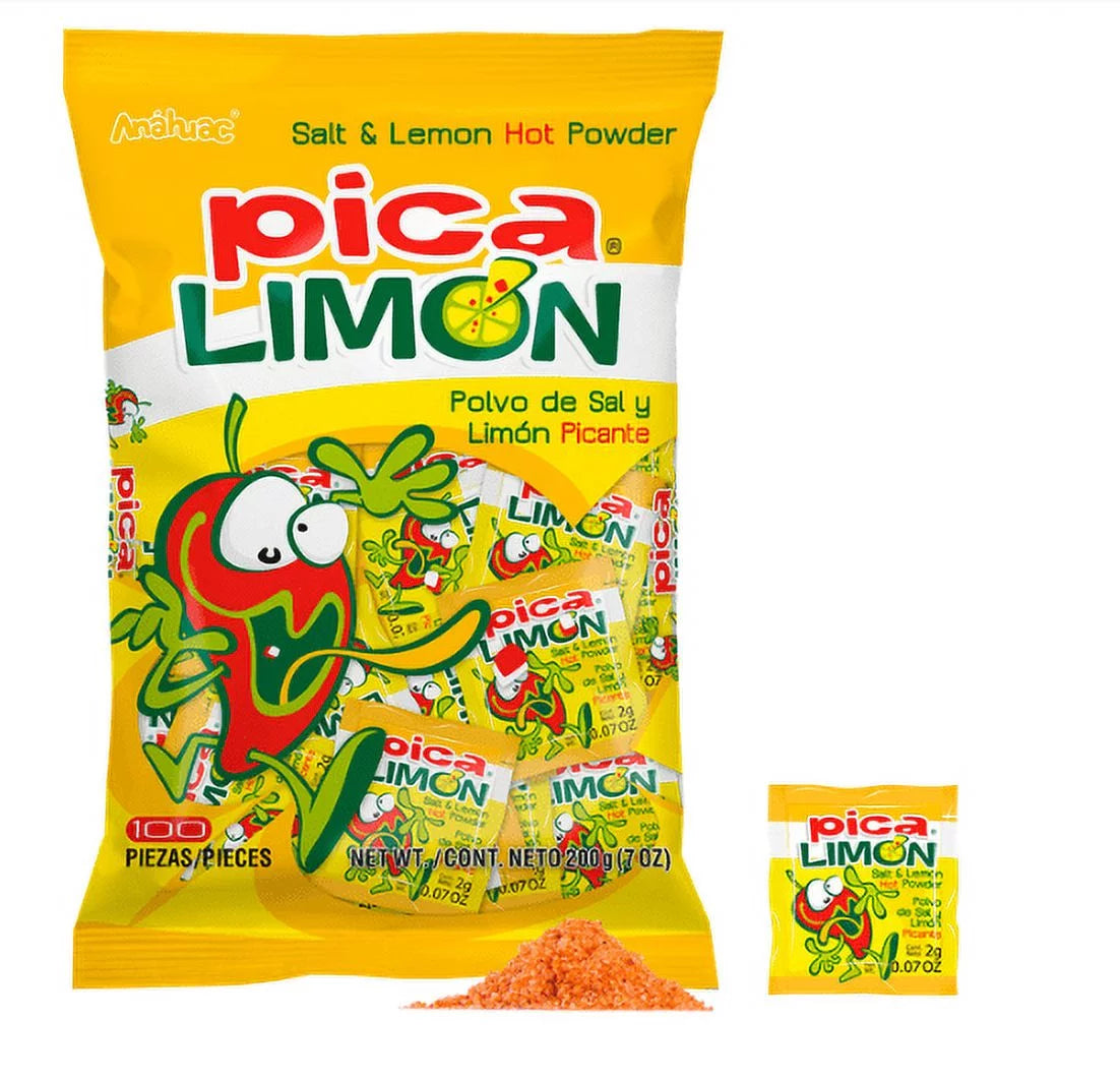 Anahuac Pica Limón 100ct – tangy lemon powder Mexican candy packs