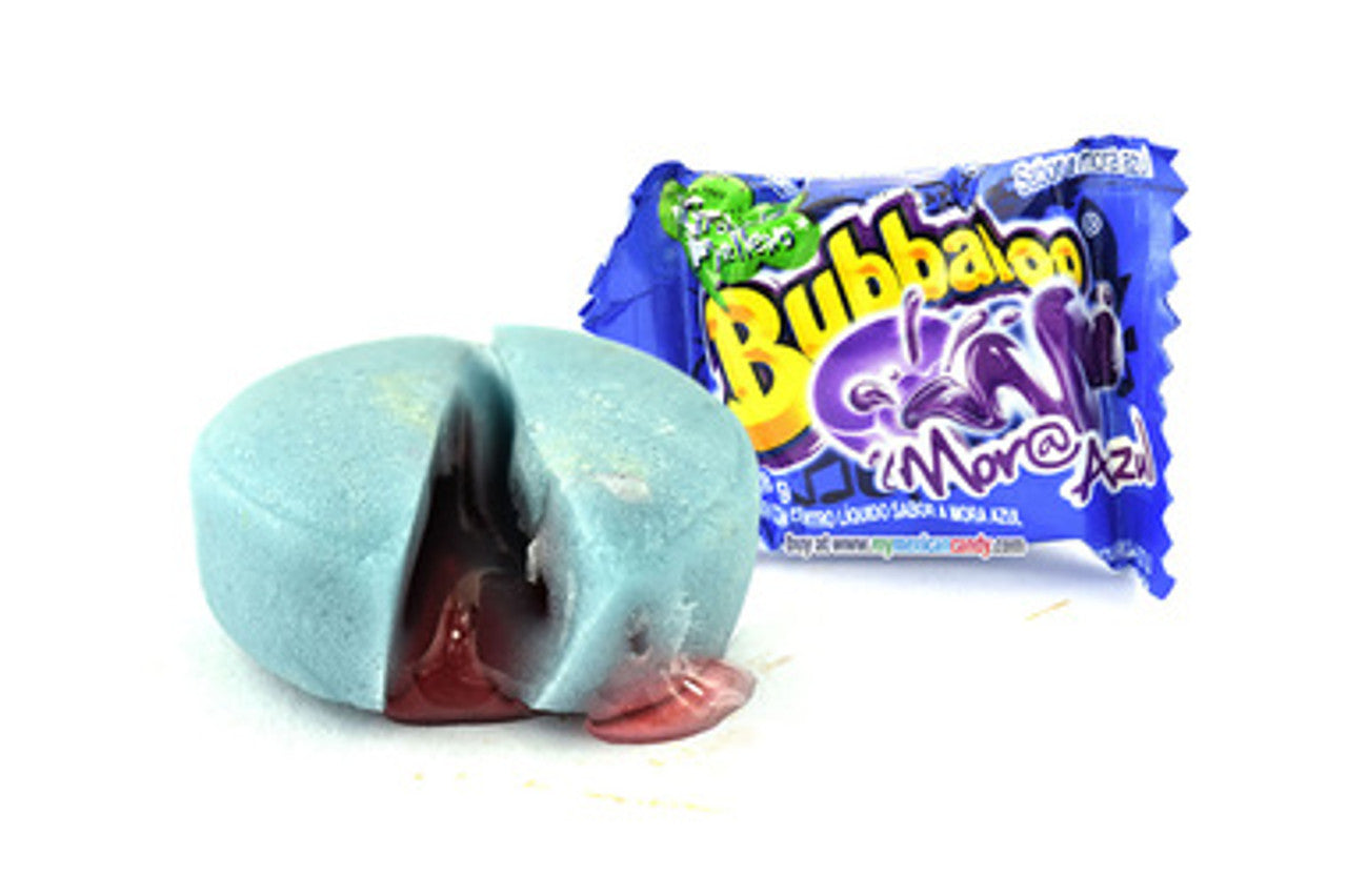 Chicle Mora Azul Bubbaloo / Chicle Mexicano de Arándanos (Caja de 47 unidades)