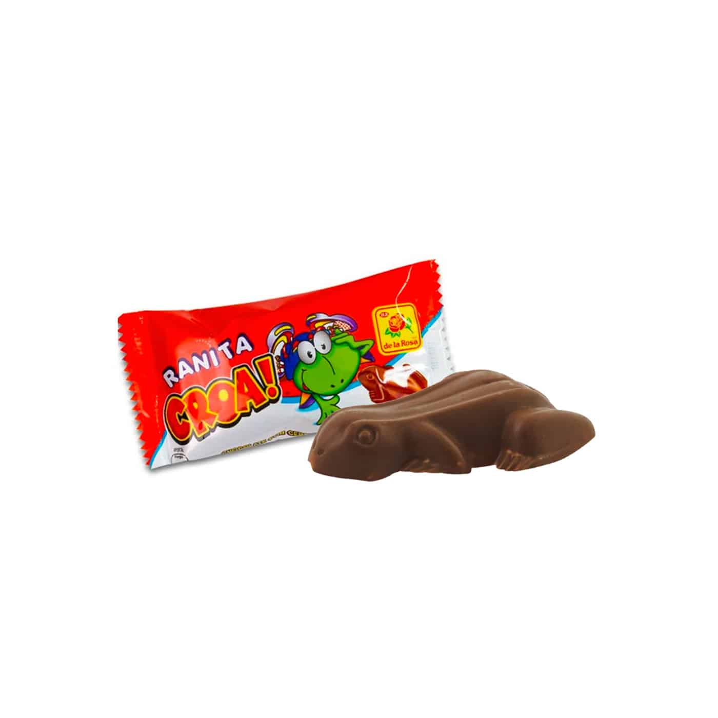 Ranita Croa Mexican chocolate candy frog bar with puffed rice and caramel