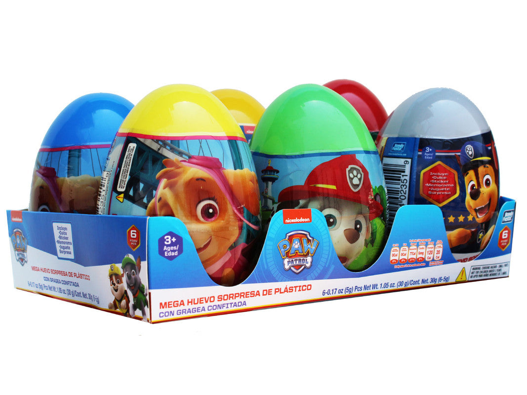 Bondy Mega Egg Paw Patrol: 6 huevos de Pascua de 30 g