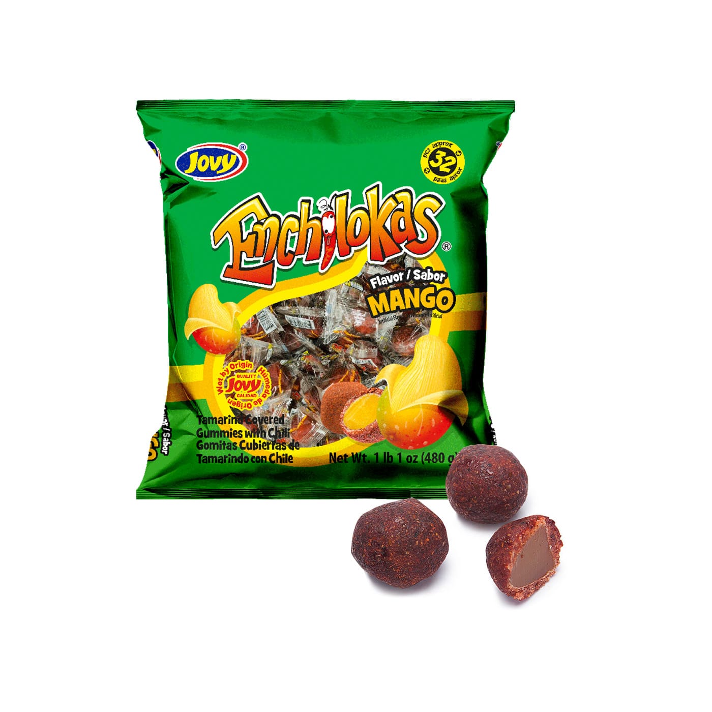 Jovy Enchilokas Mango 32ct – Spicy Mango Mexican Gummies - Dulceria Mexicana "El Toto"