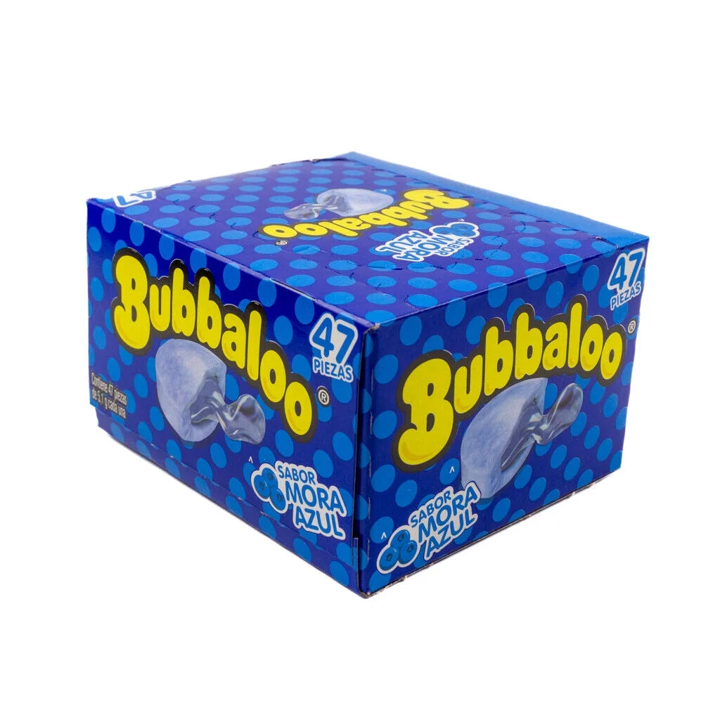 Chicle Mora Azul Bubbaloo / Chicle Mexicano de Arándanos (Caja de 47 unidades)