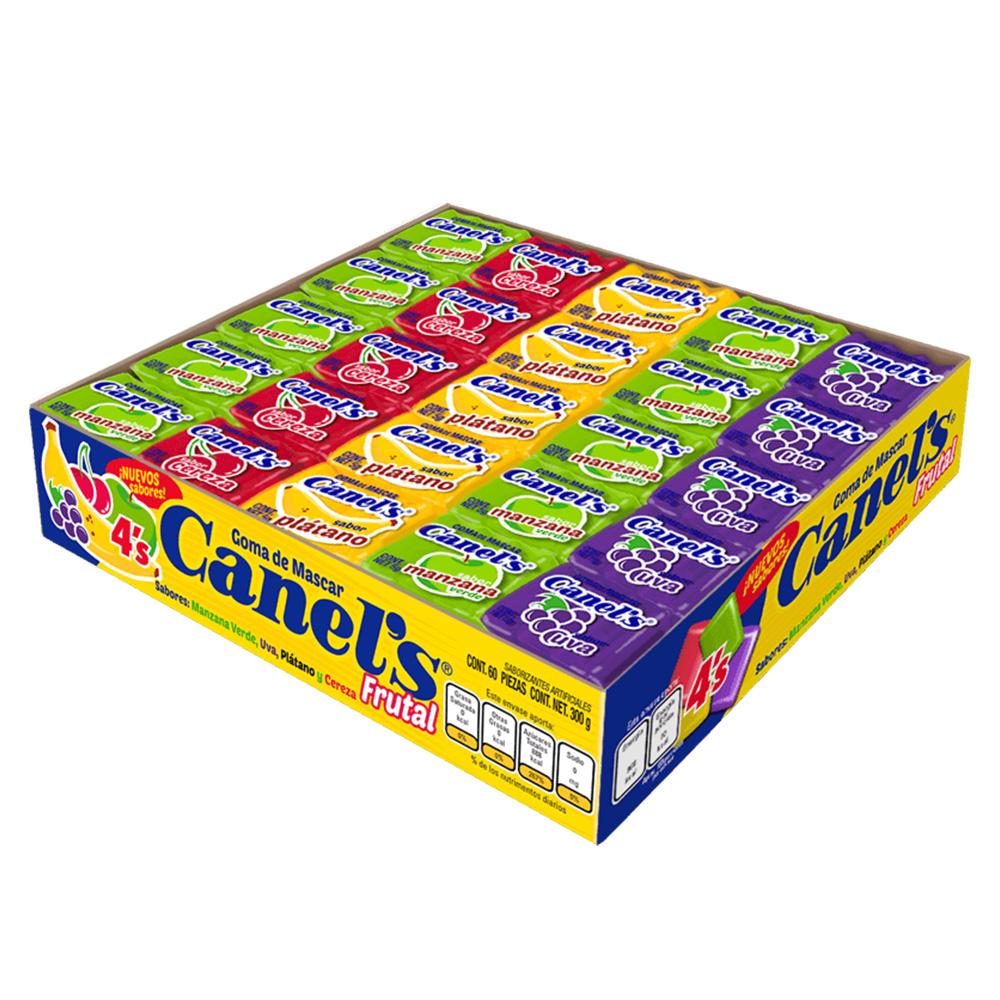 Canels Frutal 4pc Bubble Gum Mix 60ct – fruity Mexican bubble gum pack