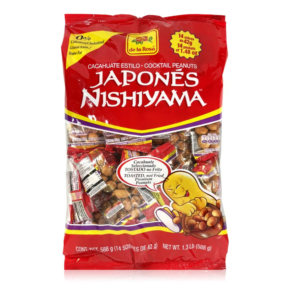 De La Rosa Cacahuate Japones 20.7oz 14ct bag – Japanese style peanuts Mexican snack