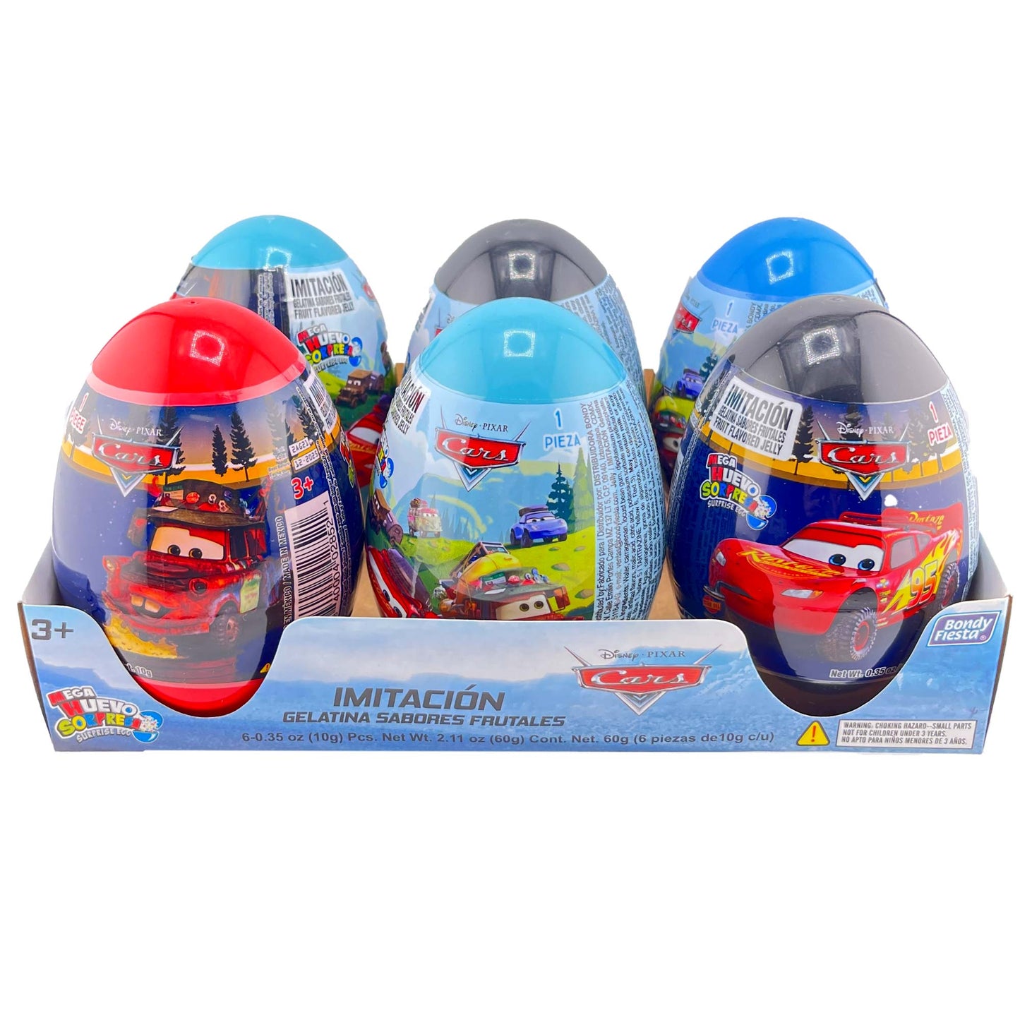 Huevos de Pascua Bondy Mega Egg Cars (6 unidades)