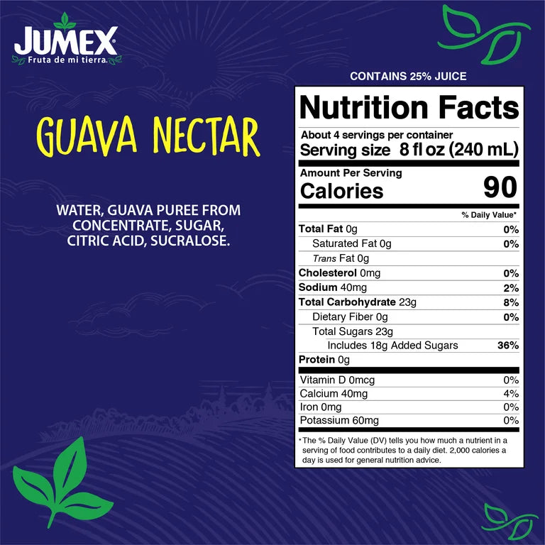 jumex guava nectar juice 32oz authentic Mexican fruit drink bottle