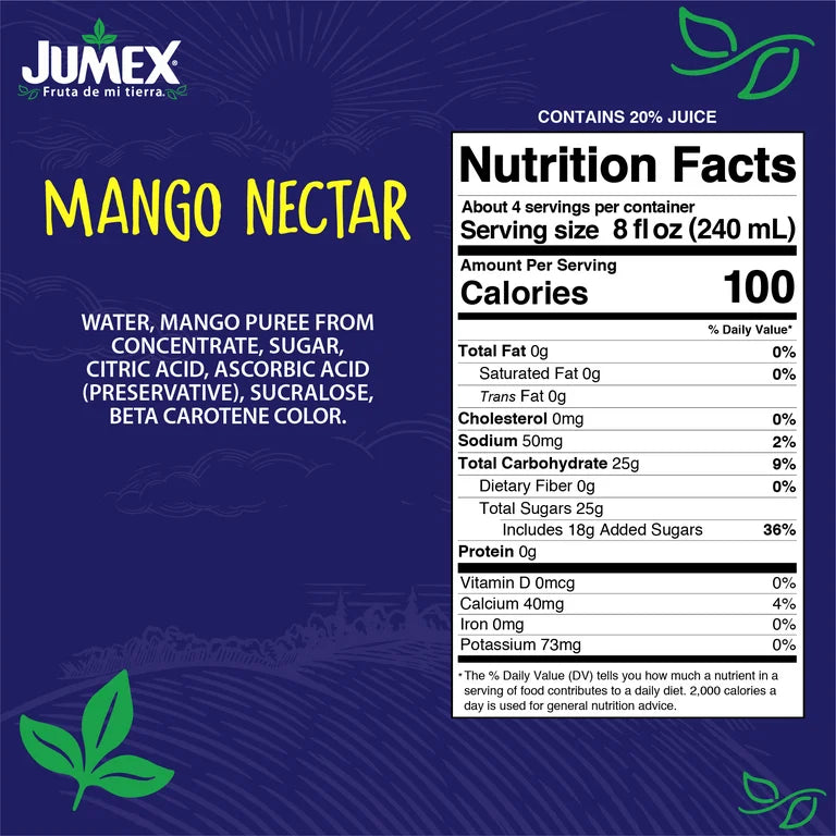 jumex mango nectar juice 32oz authentic Mexican fruit drink bottle