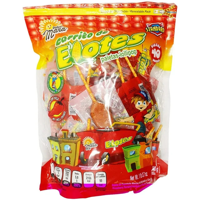Mara Paleta Elote 40ct Corn Lollipop Mexican Candy