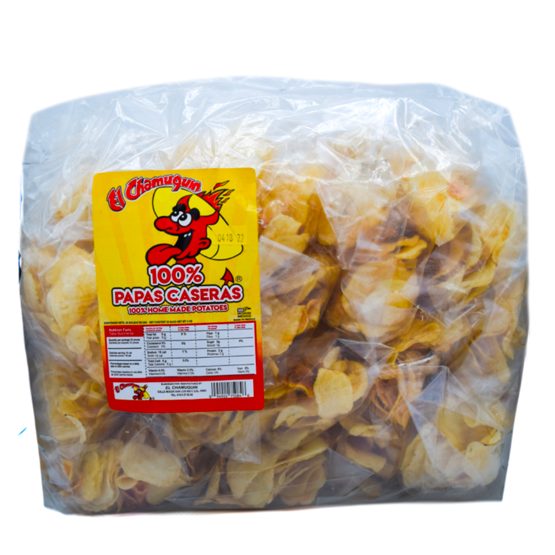 Chamuquin Papa Casera 20Pack Mexican Potato Chips
