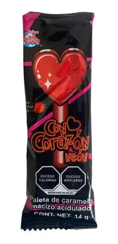 Cool Toons Corazon Pop Heart Lollipops 24 Count Party Candy POS