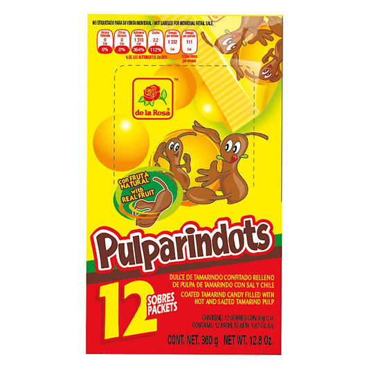 Pulparindots Original  12ct Tamarind Mexican Candy Dots