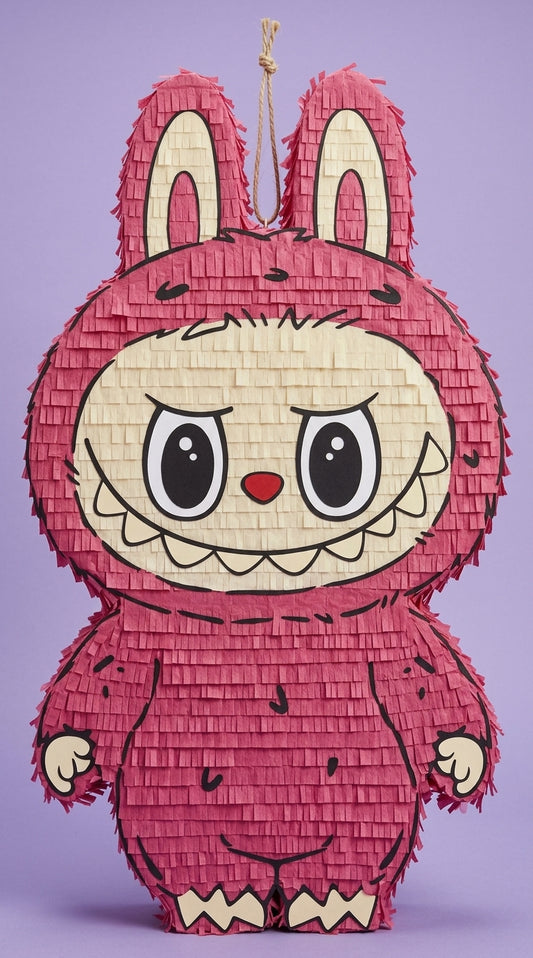 20 inch handmade Labubu-inspired piñata for birthday party with free shipping in the USA