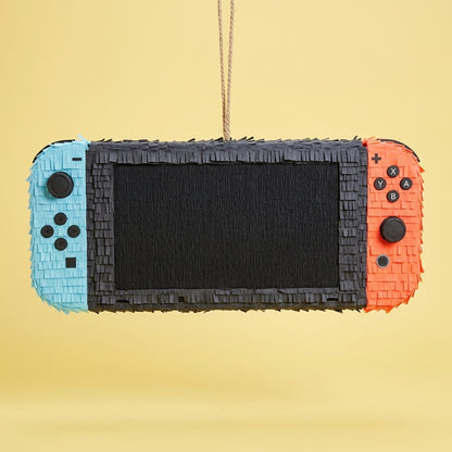 20 inch handmade Nintendo Switch inspired piñata for gaming birthday party with free shipping in the USA