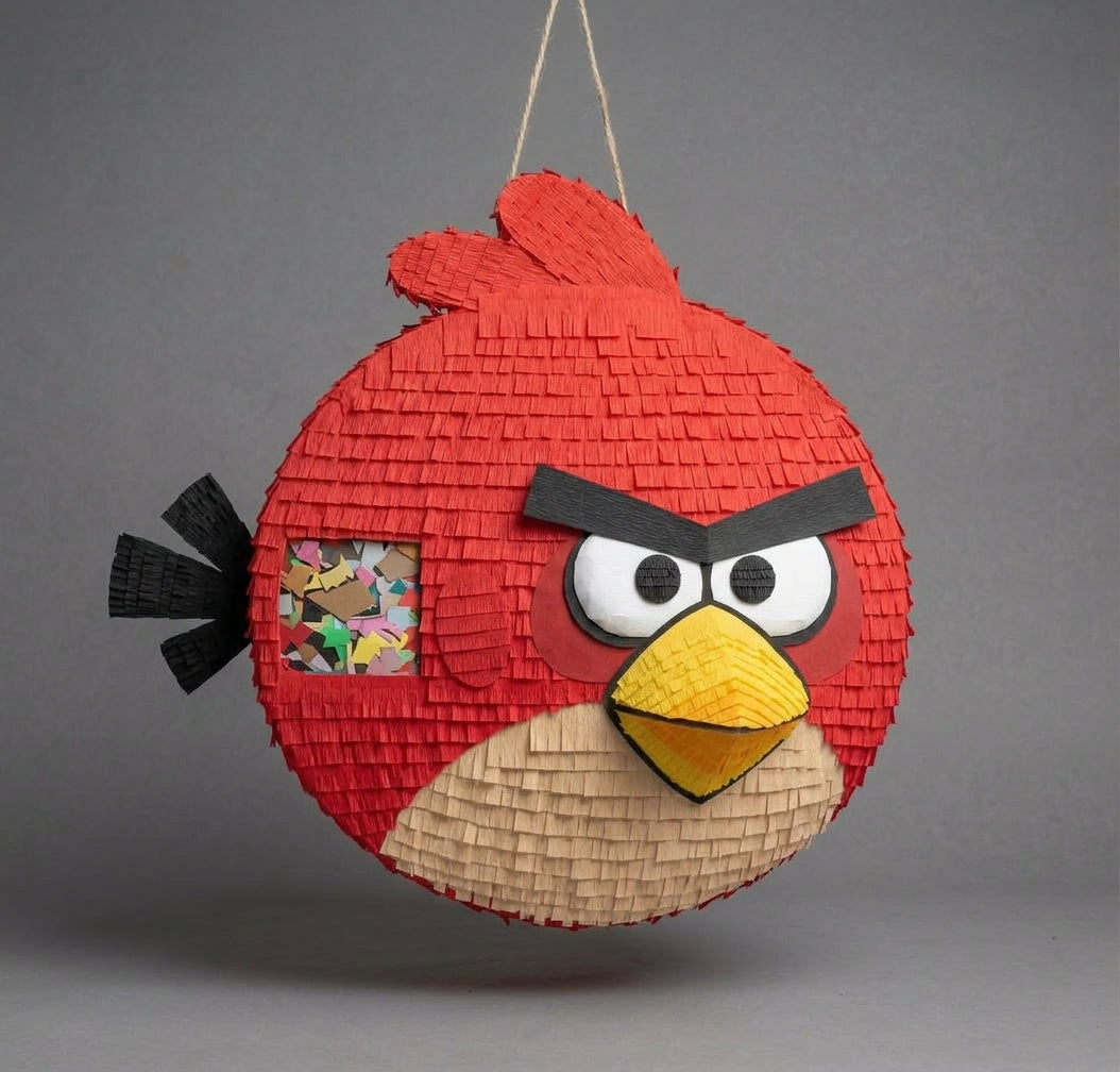 Handmade Angry Birds piñata, 30 inch Angry Birds birthday party piñata