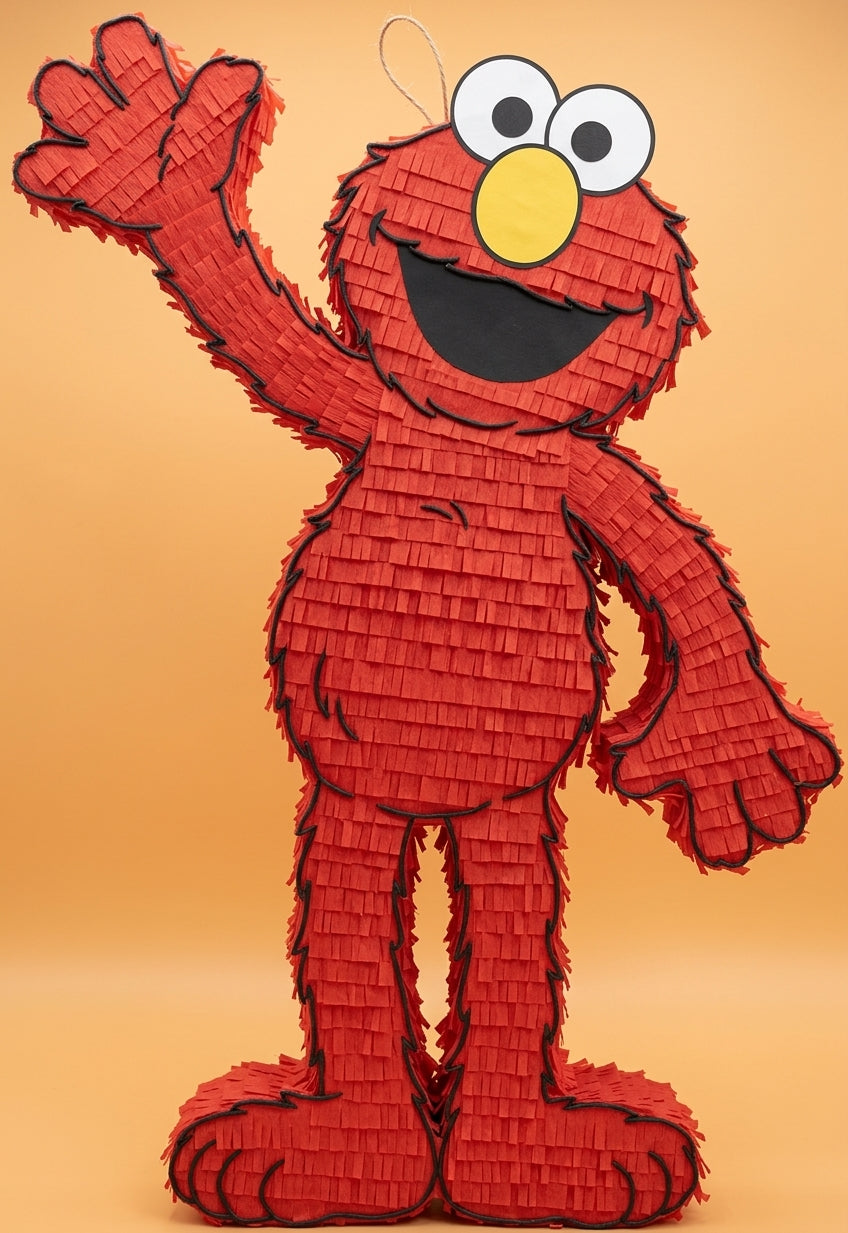 20 inch handmade Elmo-inspired piñata for Elmo birthday party with free shipping in the USA