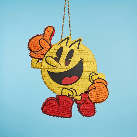 Handmade Pac-Man piñata, 30 inch yellow retro arcade birthday party piñata