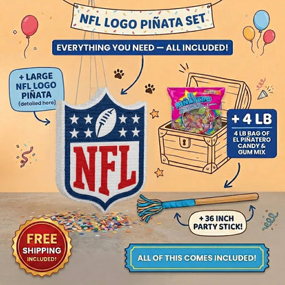 Handmade NFL Team Piñata – 30" Custom Football Party Piñata