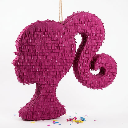 Handmade Barbie piñata, 30 inch pink Barbie birthday party piñata