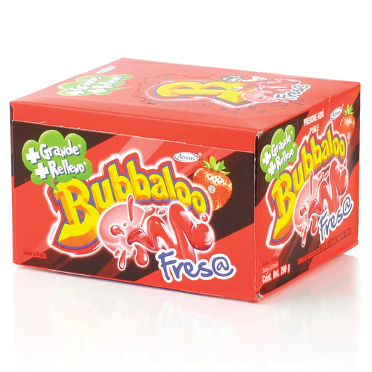 Bubbaloo Chicle Fresa / Mexican Bubble Gum Strawberry 47ct Box