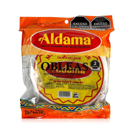 Aldama Oblea Mediana Cajeta/Milk Candy Mexican Candy 8.8oz 5ct
