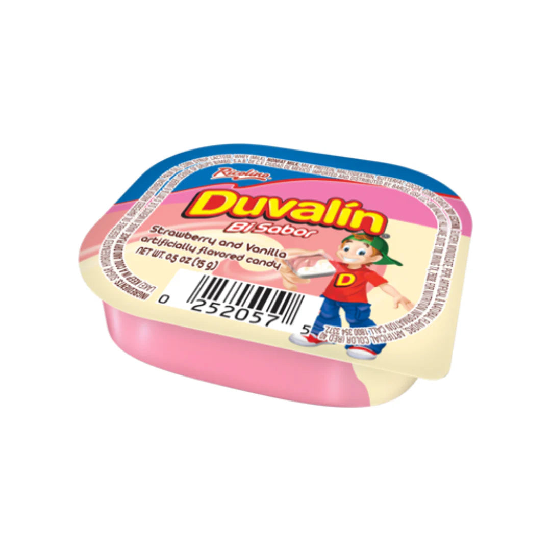 Ricolino Duvalin Fresa Vainilla  Strawberry 18ct Mexican Candy