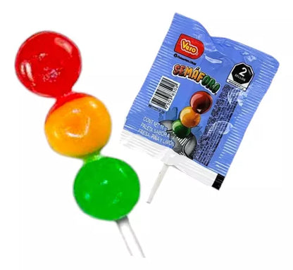 Vero Paleta Semaforo 40Ct Lollipop Mexican Candy