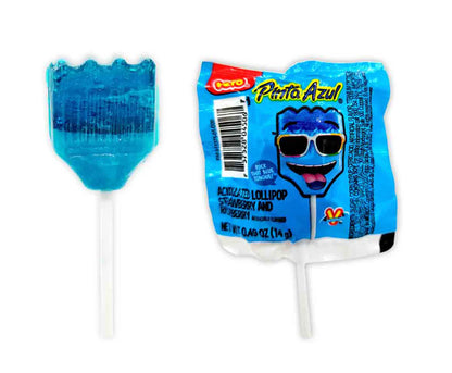 Vero Pinta Azul Strawberry/Raspberry 40ct Lollipop Mexican Candy