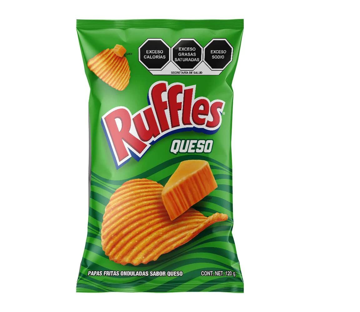Cheese Ruffles Mexico Sabritas Ruffles Queso 120gr | Mexican Cheese Flavored Chips – Dulceria ...