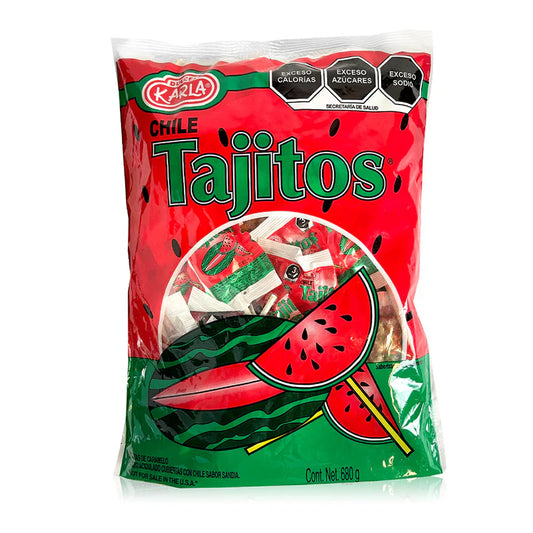 Karla Tajitos 40Ct – watermelon chili lollipop Mexican candy

