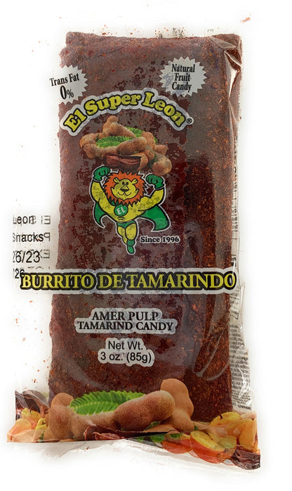 Leon Burrito Tamarindo 24ct – chewy tamarind Mexican candy pieces

