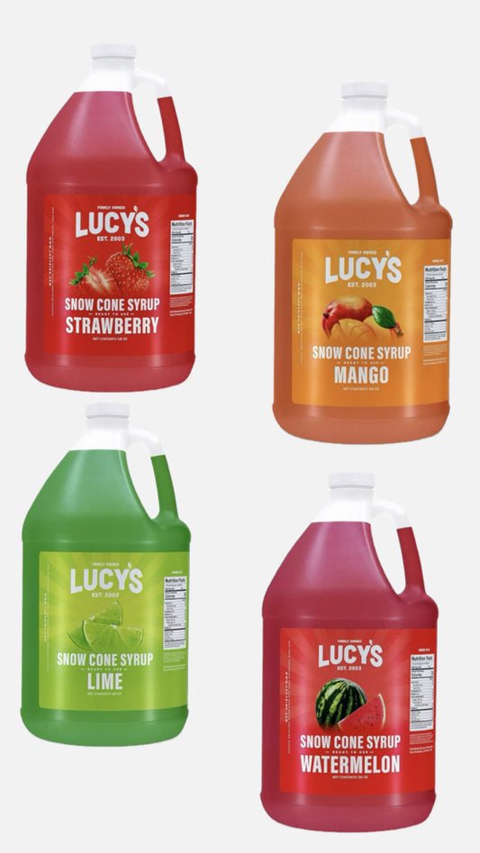 Lucys Syrup 4 flavors (1 Gallon each)