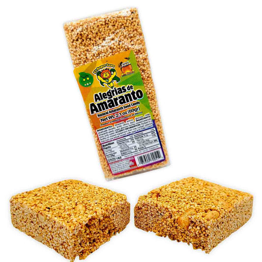 El Super Leon Alegrias Amaranto/Amaranth Seed Bar Candy Mexican Candy