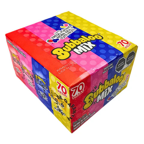 Bubbaloo Mexican bubble gum 70 count mix