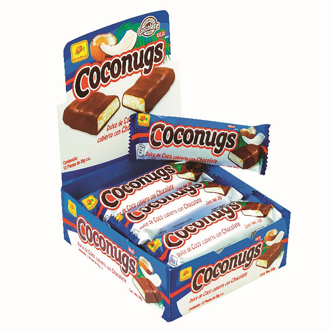 De La Rosa Coco Nugs (12ct Box) – Chocolate Coconut Candy