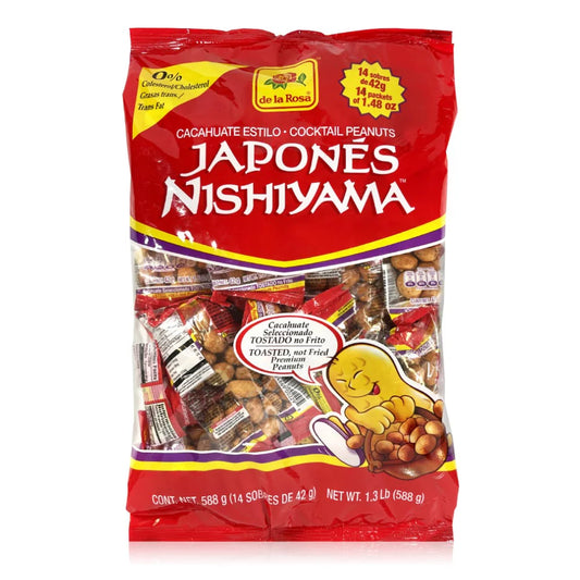 De La Rosa Cacahuate Japones / Japanese Style Peanuts: 20.7oz 14ct Bag Mexican Candy